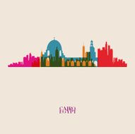 Vector silhouettes of the city N12