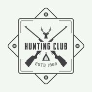 Vintage hunting label logo or badge and design elements N3