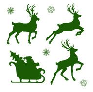 reindeer and Santa