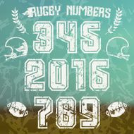 Rugby numbers for t-shirt N2