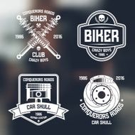 Car repair and biker club emblems N2
