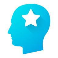 Male head icon with a star N2
