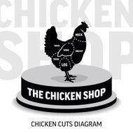 Chicken cuts diagram vector illustration for your design