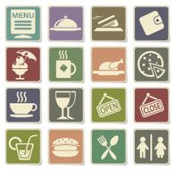 Cafe Silhouette Icons N10