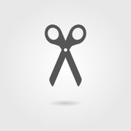 scissors icon with shadow
