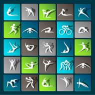 Modern sport icons for mobile devices and interfaces N2