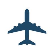 Airplane icon modern minimal flat design style plane vector symbol