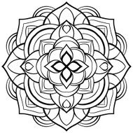 Vector mandala for coloring book N2