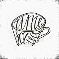 Hand drawn lettering- Time for tea N2