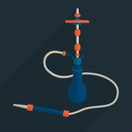 Vector illustration long shadow flat icon of water pipe