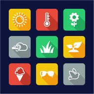 Spring Icons Flat Design N2