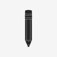 Black Pencil Icon Vector Illustration N2