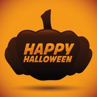 Halloween Pumpkin Icon Silhouette Vector Illustration
