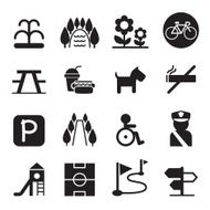 Park icon set