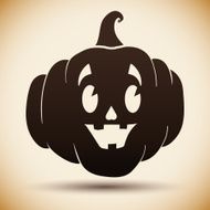 Hallowen Pumpkin Silhouette Vector Illustration