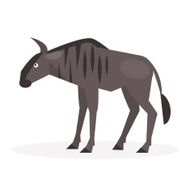 Wildebeest Vector Illustration