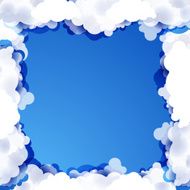 blue sky with clouds N14