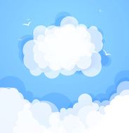 blue sky with clouds N23