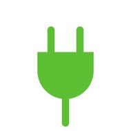 Electrical plug icon modern minimal flat design style vector illustration