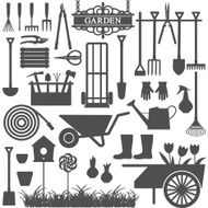 Gardening related vector icons 8