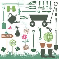 Gardening related vector icons 3