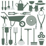 Gardening related vector icons 1