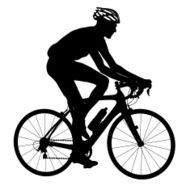 Silhouette of a cyclist male vector illustration N11