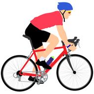 Silhouette of a cyclist male vector illustration N12