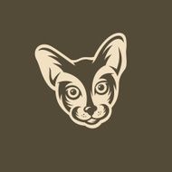 Cat head face Vector Illustration N8