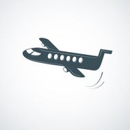 Airplane symbol vector illustration N2