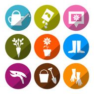 Vector Gardening Icons - Tools Set