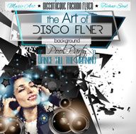 Club Disco Flyer Set with LOW POLY DJs N2