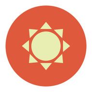 Sun icon modern minimal flat design style Vector illustration symbol