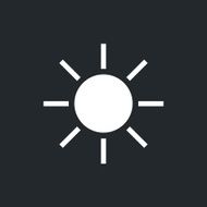 Sun icon modern minimal flat design style Vector illustration symbol N2