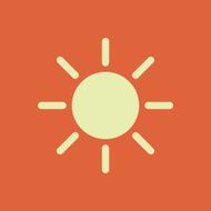 Sun icon modern minimal flat design style Vector illustration symbol N3