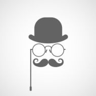 Silhouette of gentleman's face - capitalist or hipster