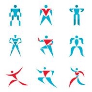 People signs - creative vector collection Human figures icons set N2