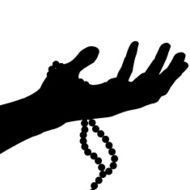 Vector silhouette of a hand N8