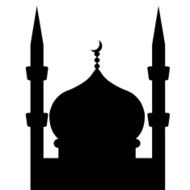 Vector silhouette of a mosque