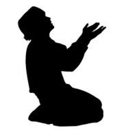 Vector silhouette of a Muslim N2