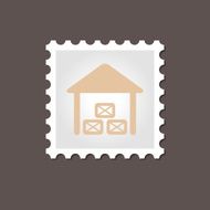 Shed stamp Outline vector illustration N2