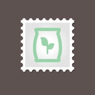 Fertilizer stamp Outline vector illustration