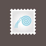 Garden Hose stamp Outline vector illustration