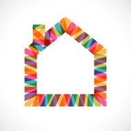 Creative house decoration icon N2
