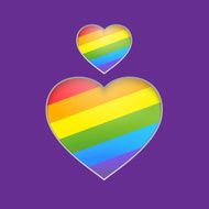 Rainbow heart Vector illustration eps 10 contains transparencies