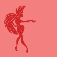 flat geometric design of dancing samba queen N4
