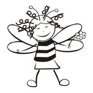 kid as bee coloring N2