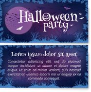 Halloween party flyer template in dark purple colors