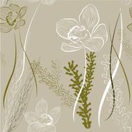 Floral ornament Seamless interior wallpaper