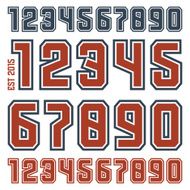 Sport numbers with contour